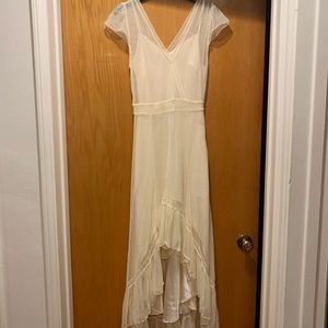 Guess cream high-low dress